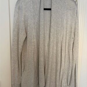 Athleta Light Heather Gray Open Cardigan
